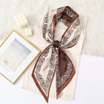 RibbonNest Satin Ribbon Scarf Brown