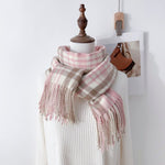 WinterPlaid Cashmere Checkered Scarf