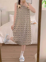 CrossKulture - CozyChic Sleeveless Lounge Dress front mirror model view
