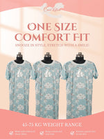 Crosskulture - LilyLullaby Floral Printed Night Gown Teal infographic image