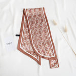 RunwayMood Satin Neck Scarf Brown