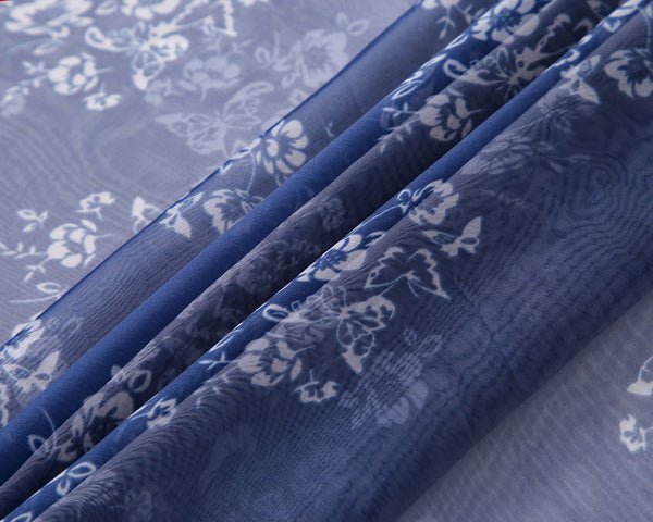 CrossKulture - CloudKiss Long Chiffon Scarf Blue fabric view