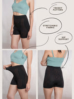 CrossKulture - SnatchShorts Seamless Tummy Control Shapewear Shorts infographic image black