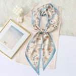 RibbonStudio Satin Ribbon Scarf Blue