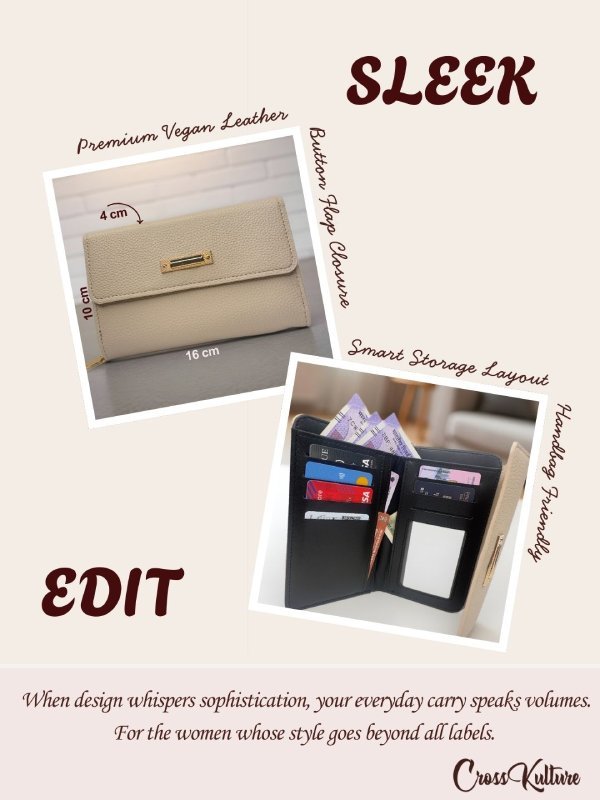CrossKulture - ApricotClutch lightweight clutch bag infographic image with features