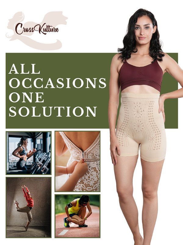 CrossKulture - SnatchShorts Seamless Tummy Control Shapewear Shorts beige all occasion image