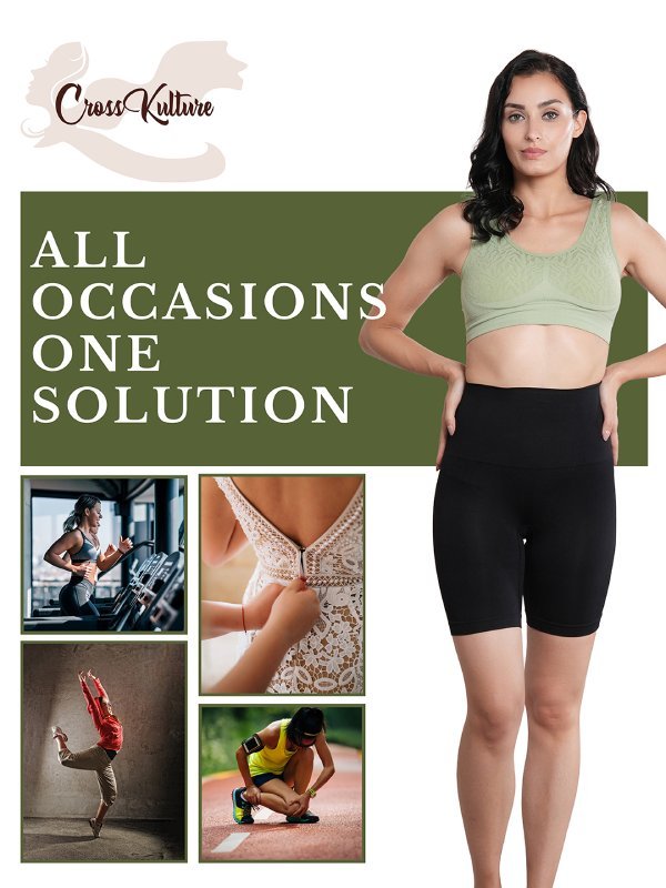 CrossKulture - SculptedSilhouette Anti-Slip Silicone Strip Shapewear black all occasion image