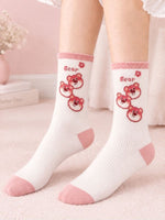 SoleDream Pink Crew Socks Combo Pack of 3