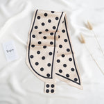 HappyDots Satin Neck Scarf White