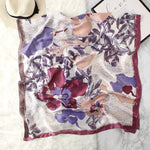 CrossKulture - WineFlora Long Satin Scarf Purple front full view