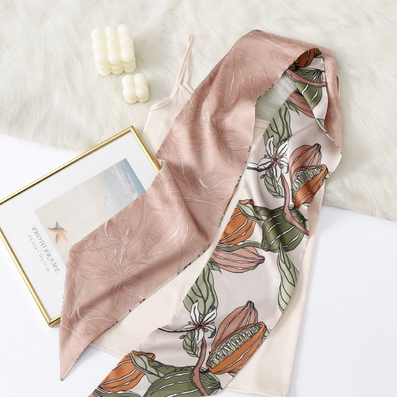 RibbonStory Satin Ribbon Scarf Peach