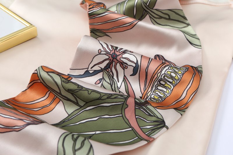 RibbonStory Satin Ribbon Scarf Peach