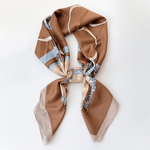 CrossKulture - Chains&Angles short satin scarf knot style view