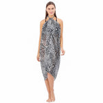 CrossKulture - OceanWaves Sarong Skirt Animal Print Blue front model view