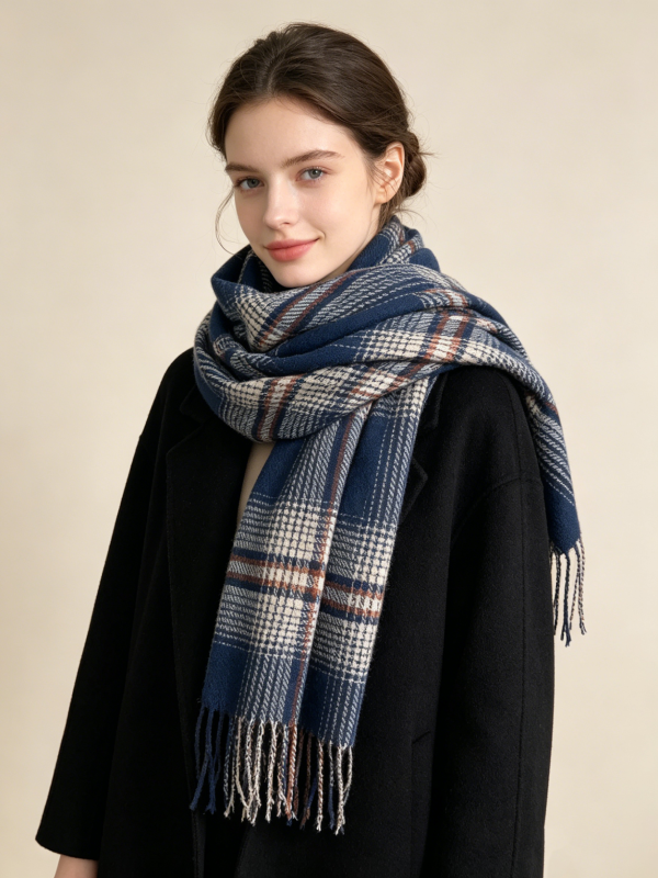 PlaidMuse Cashmere Checkered Scarf