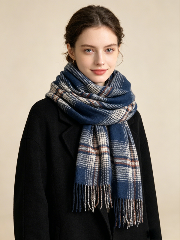 PlaidMuse Cashmere Checkered Scarf