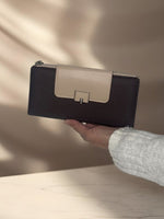 CrossKulture -GrandCarry lightweight long wallet front view in model hand
