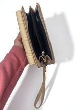 CrossKulture - ButteryCarry lightweight long wallet inner view showing zip compartment and storage pockets
