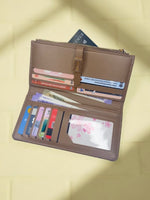 CrossKulture - OpulentCarry lightweight long wallet inner view showing zip compartment and storage pockets