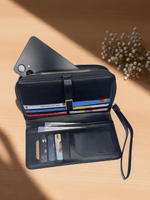 CrossKulture - RadiantCarry lightweight long wallet inner view showing zip compartment and storage pockets