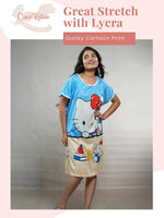 CrossKulture - HelloKitty Printed Long Tees nightdress infographic image