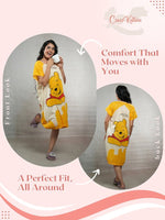 CrossKulture - CuteCuddles Printed Long Tees nightdress infographic front and back view