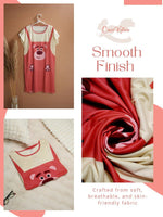 CrossKulture - LazyRoar Printed Long Tees nightdress fabric detailing image