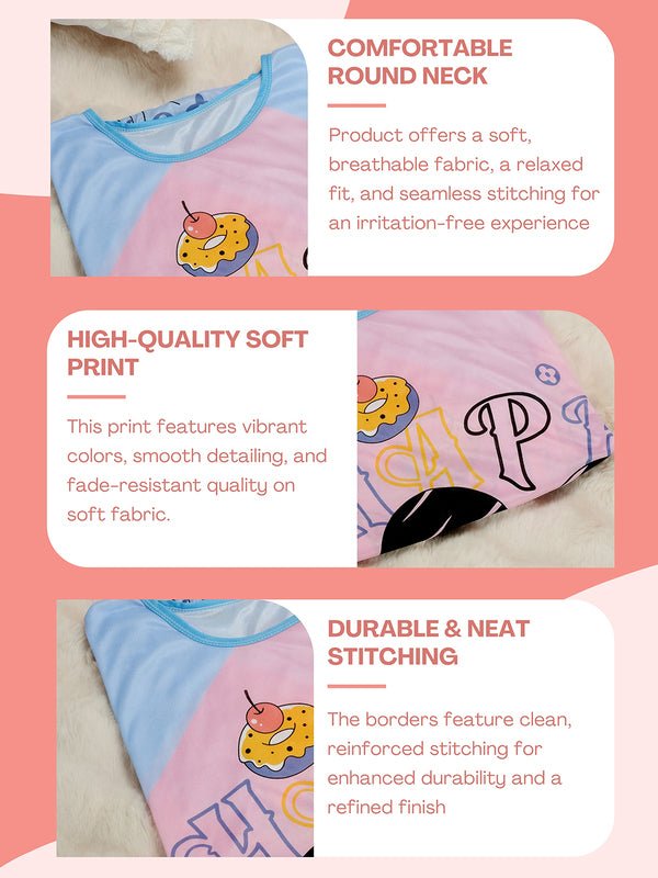CrossKulture - LoungeBuddy Printed Long Tees nightdress infographic image