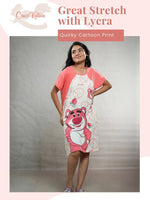 CrossKulture - PlayfulRoar Printed Long Tees nightdress infographic image