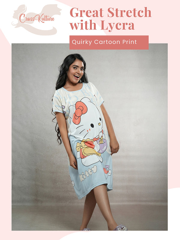 PlayfulKitty Printed Long Tees