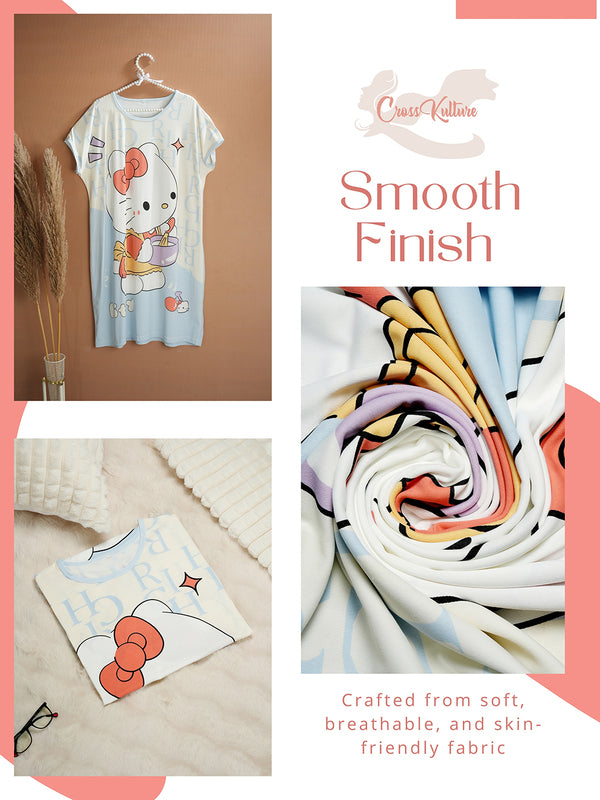 PlayfulKitty Printed Long Tees