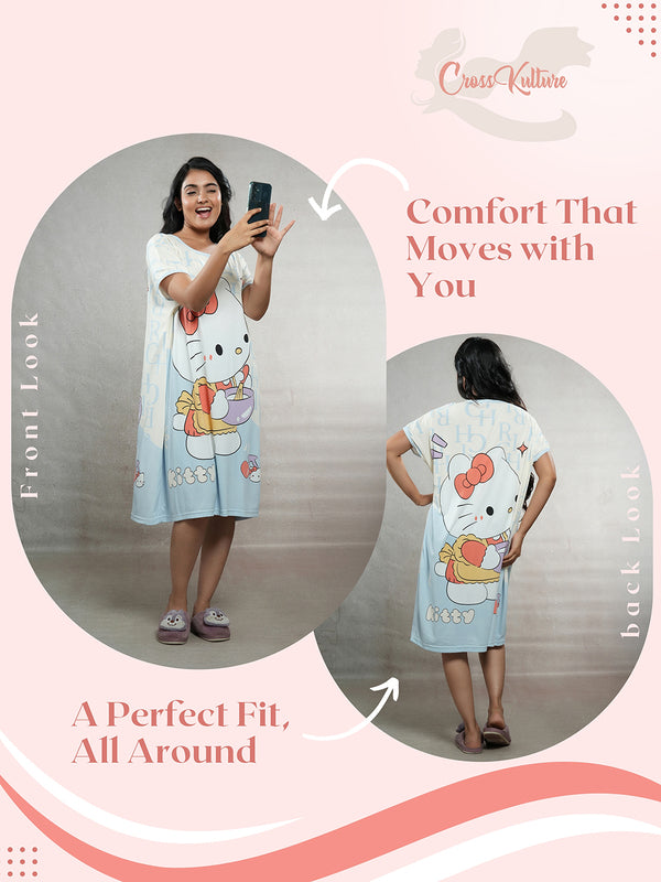 PlayfulKitty Printed Long Tees