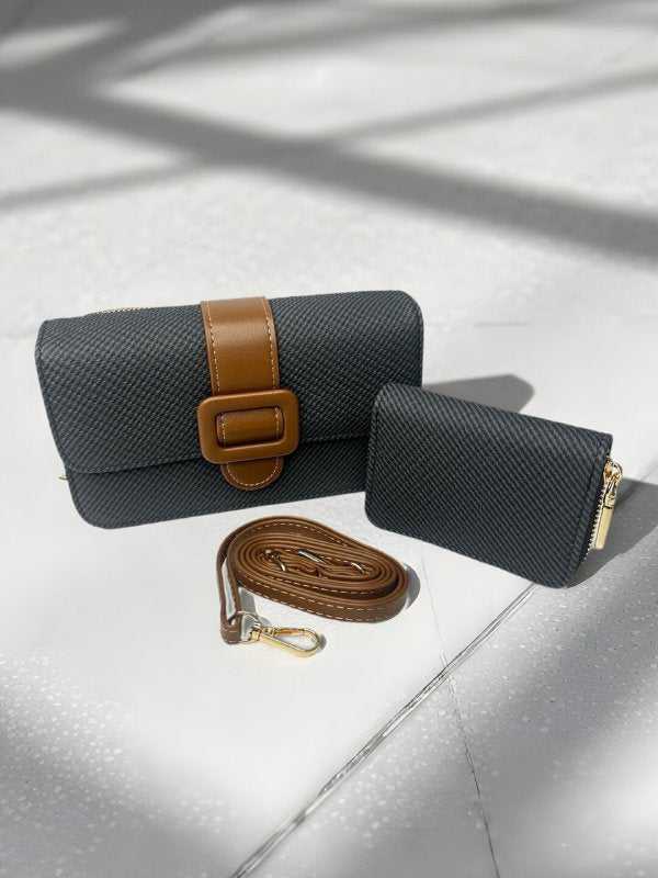 CrossKulture - PremiumSling lightweight sling bag front view with long strap and coin purse
