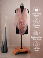 CrossKulture - RoseDrift Long Chiffon Scarf Pink infographic image