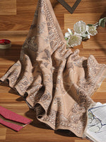 CrossKulture - SteamyBrew Paiseley pattern wool Scarf print detailing view