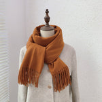 CrossKulture - ToastyThread lightweight acrylic wool scarf mannequin front view