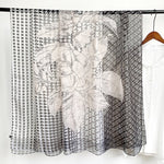 CrossKulture - MistyWhiff Long Chiffon Scarf Black full open view