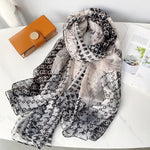 CrossKulture - MistyWhiff Long Chiffon Scarf Black round style view