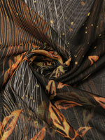 CrossKulture - WhisperingNight Long Chiffon Scarf fabric detailing view