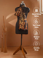 CrossKulture - WhisperingNight Long Chiffon Scarf Black infographic image showing features