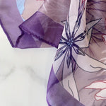 CrossKulture - GaleGrace Long Chiffon Scarf Purple fabric detailing view