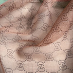 CrossKulture - VelvetWinds Long Chiffon Scarf Brown fabric detailing view