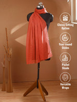 CrossKulture - RustTint Rust Crinkled Cotton Scarf infographic image