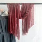 CrossKulture - WineCase Wine Crinkled Cotton Scarf hanging on a handle view