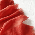 CrossKulture - RustTint Rust Crinkled Cotton Scarf fabric detailing view