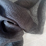 CrossKulture - CharcoalGrill Slate Crinkled Cotton Scarf fabric detailing view