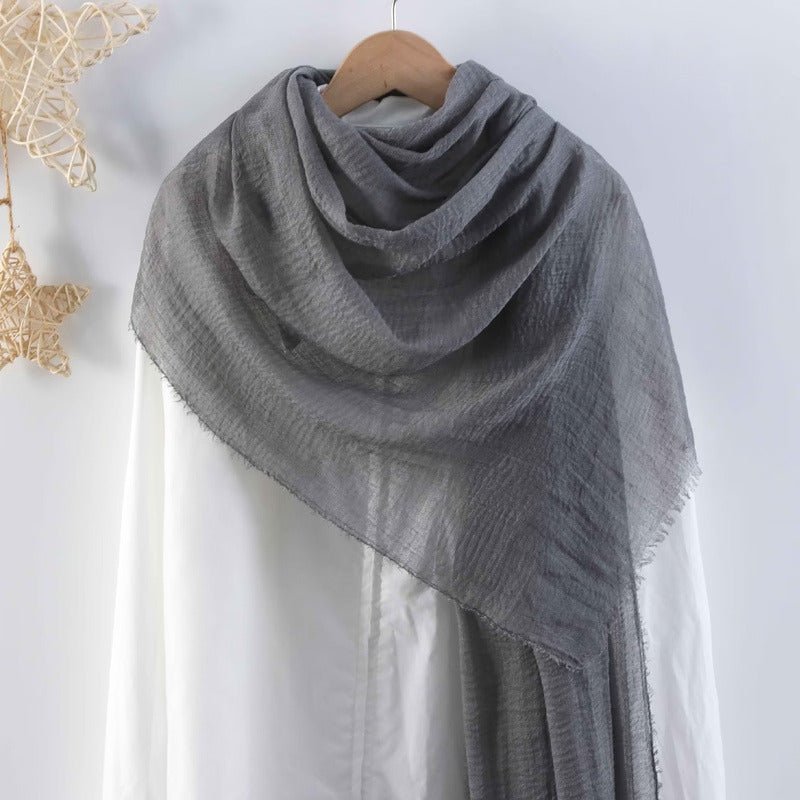 CrossKulture - CharcoalGrill Slate Crinkled Cotton Scarf hanger view