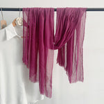 PurpleRain Purple Crinkled Cotton Scarf