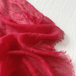 CrossKulture - RedFlag Red Crinkled Cotton Scarf fabric detailing view