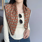 WovenHarmony Herringbone Weave Small Square Scarf